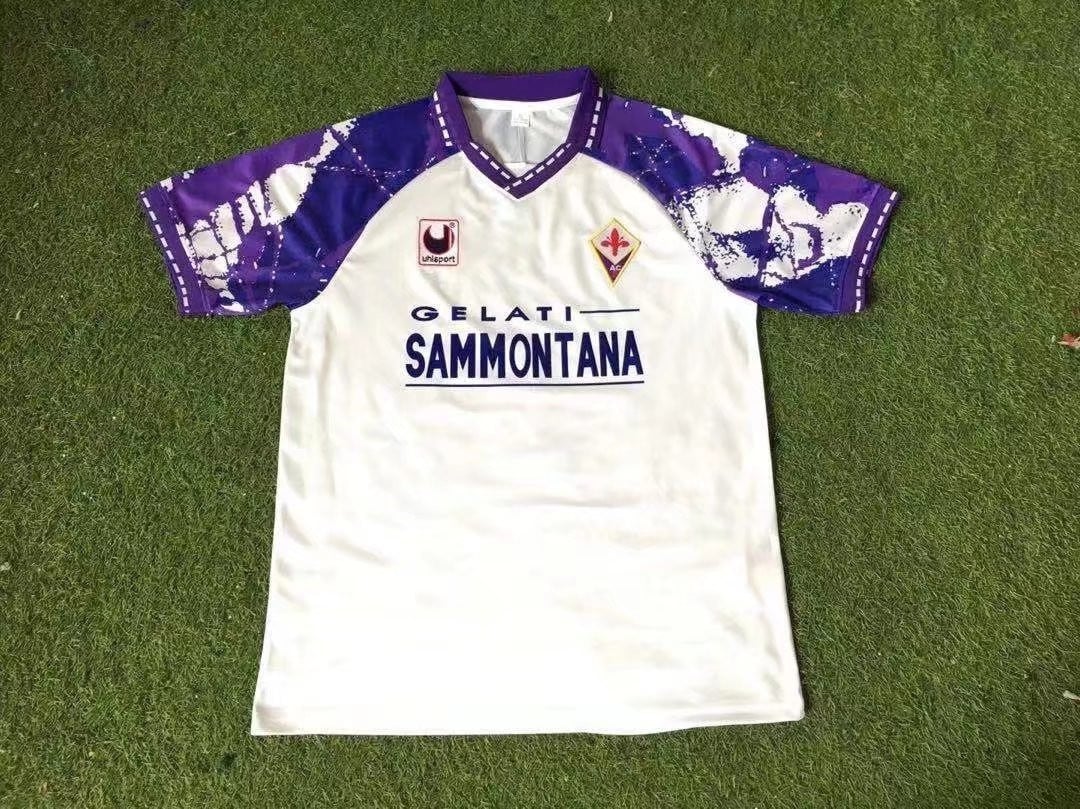 ACF Fiorentina 1994/95 Away Retro Men Jersey – White