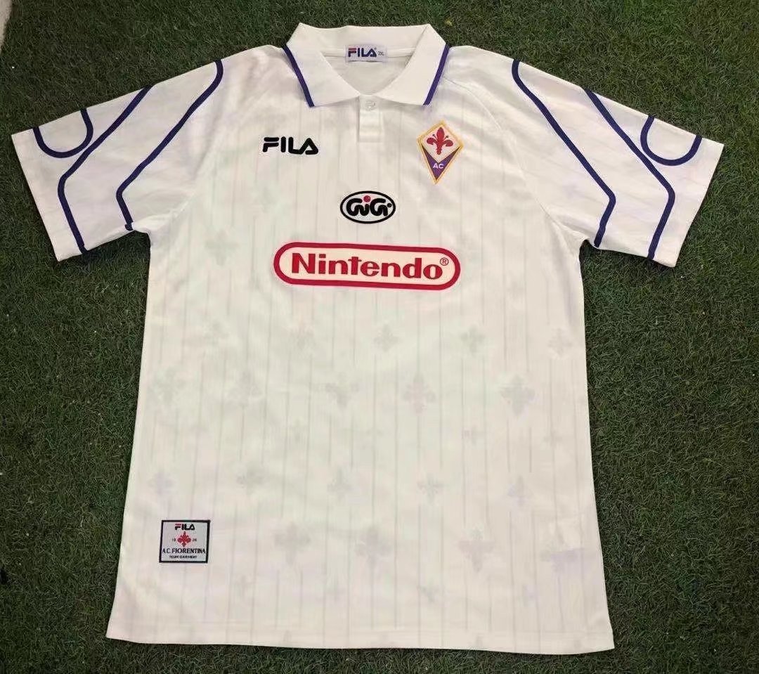 ACF Fiorentina 1997/98 Away Retro Men Jersey – White