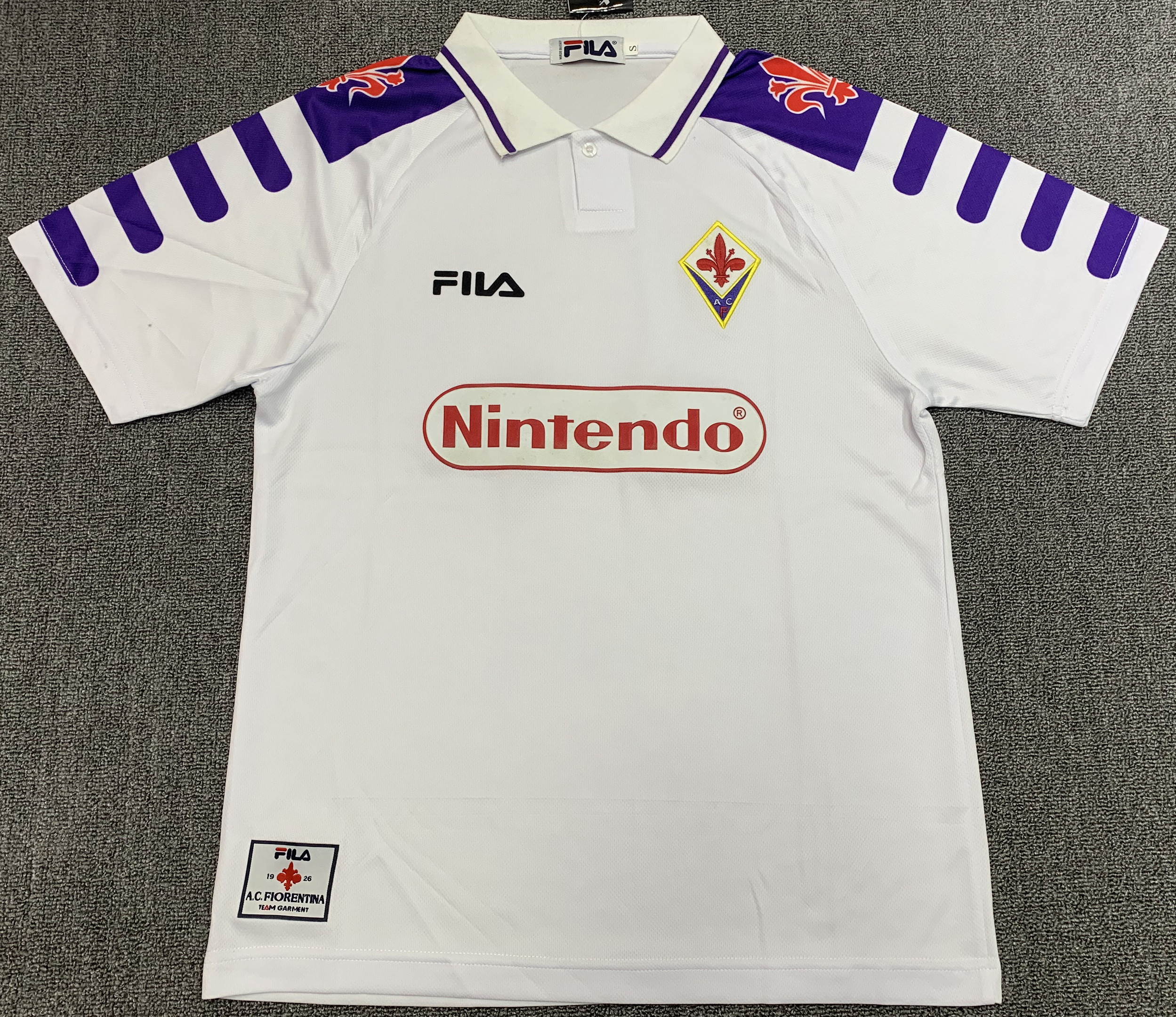 ACF Fiorentina 1998/99 Away Retro Men Jersey – White