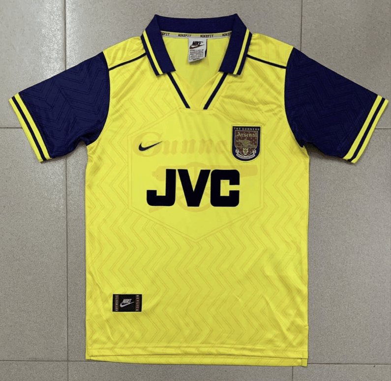 Arsenal 1996/97 Third Retro Men Jersey – Yellow