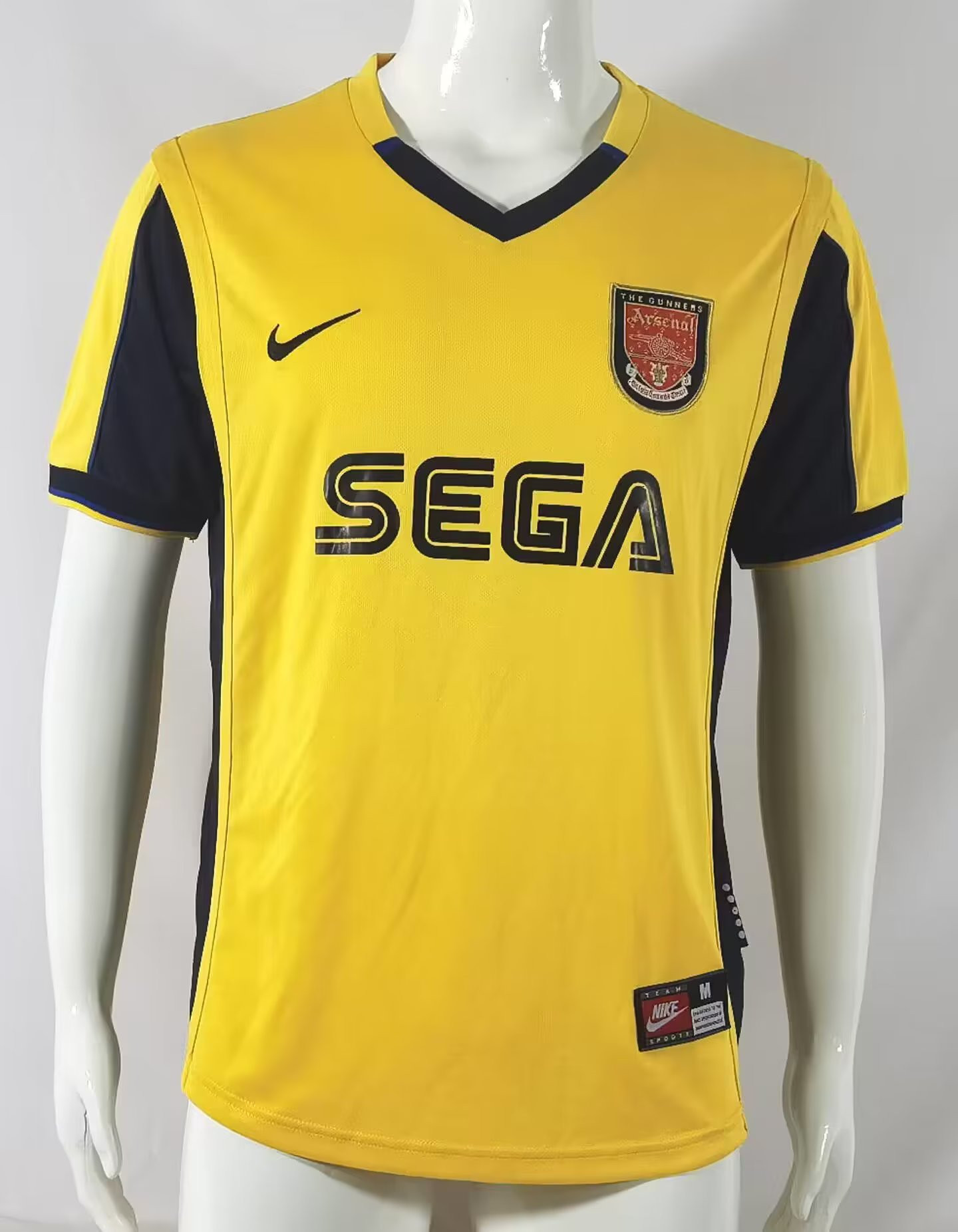 Arsenal 2000/01 Away Retro Men Jersey – Yellow