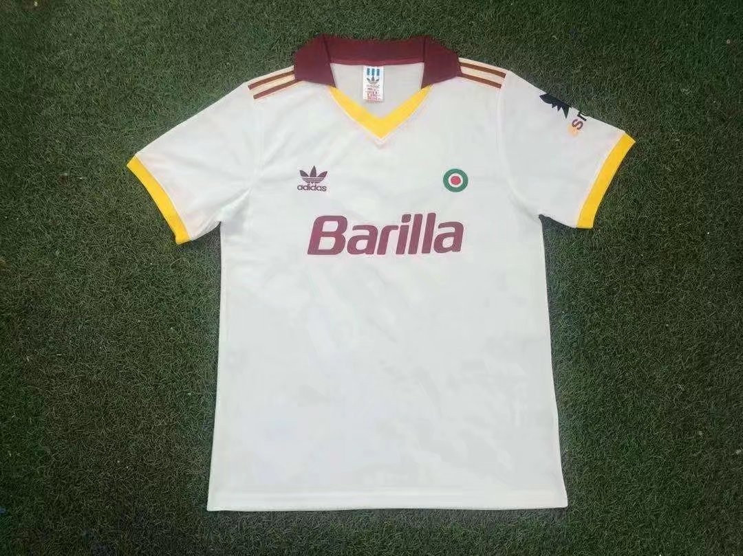 AS Roma 1991/92 Away Retro Men Jersey – White