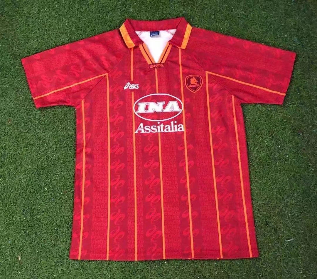 AS Roma 1996/97 Home Retro Men Jersey – Red