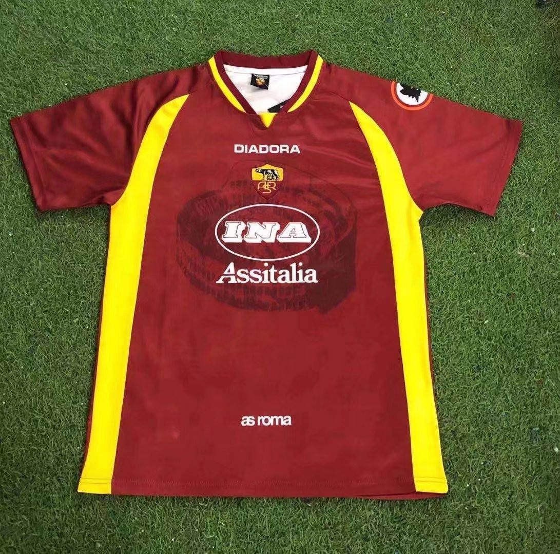 AS Roma 1997/98 Home Retro Men Jersey – Red