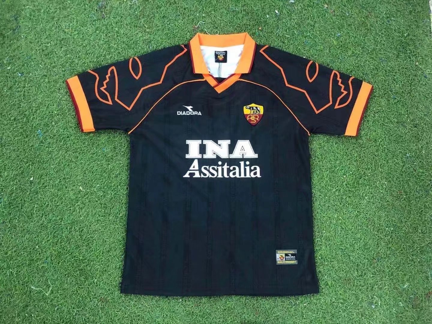 AS Roma 1999/2000 Away Retro Men Jersey – Black