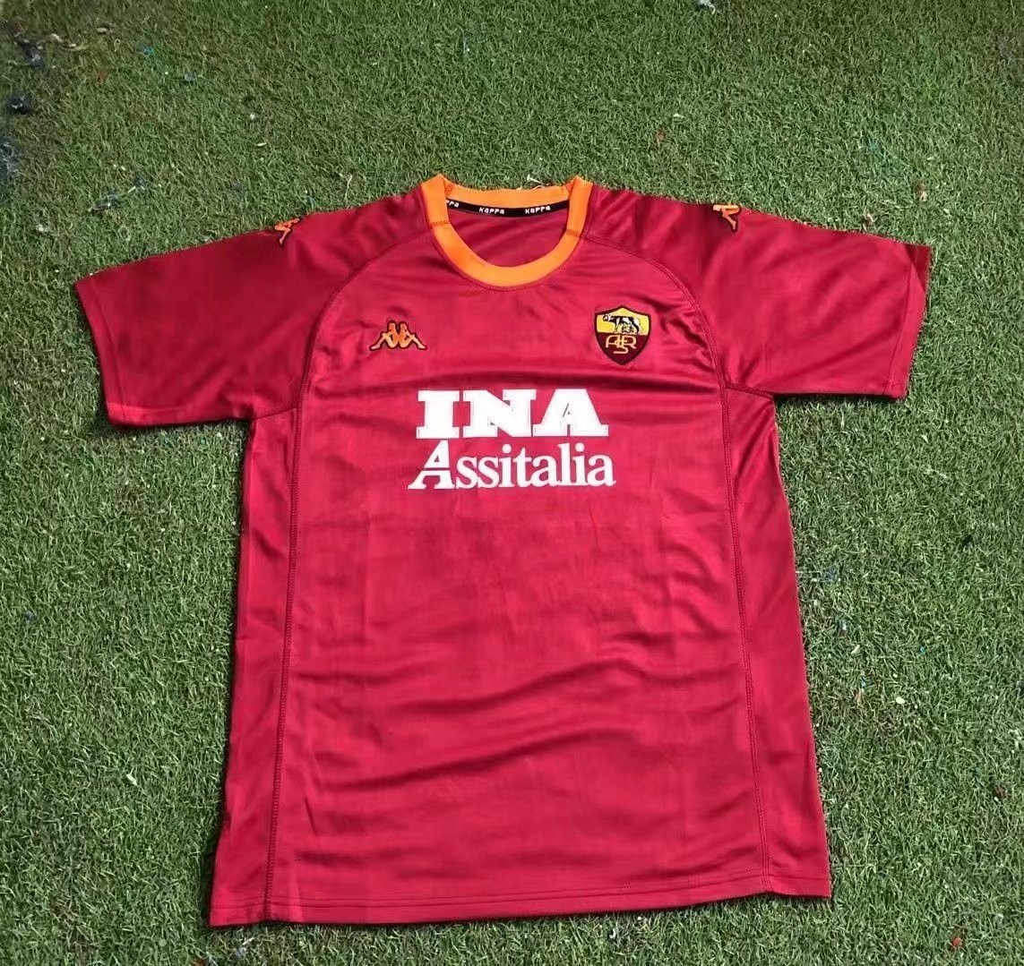 AS Roma 2000/01 Home Retro Men Jersey – Red