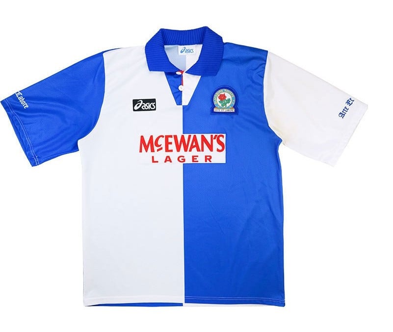 Blackburn Rovers 1994/95 Home Retro Men Jersey – White/Blue