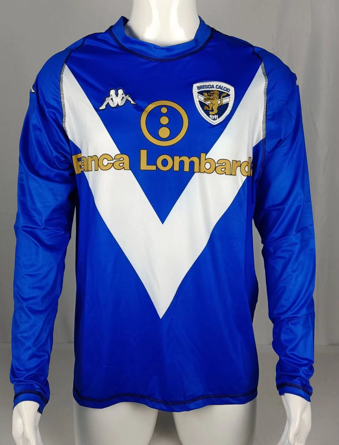 Brescia Calcio 2003/04 Home Retro Long Sleeve Men Jersey – Blue