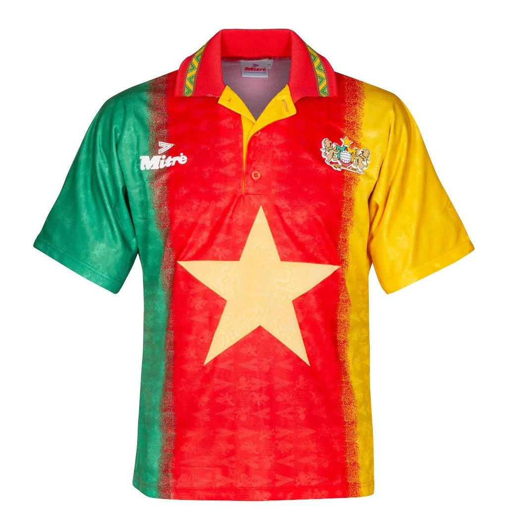 Cameroon 1994/95 Home Retro Men Jersey – Red/Green/Yellow
