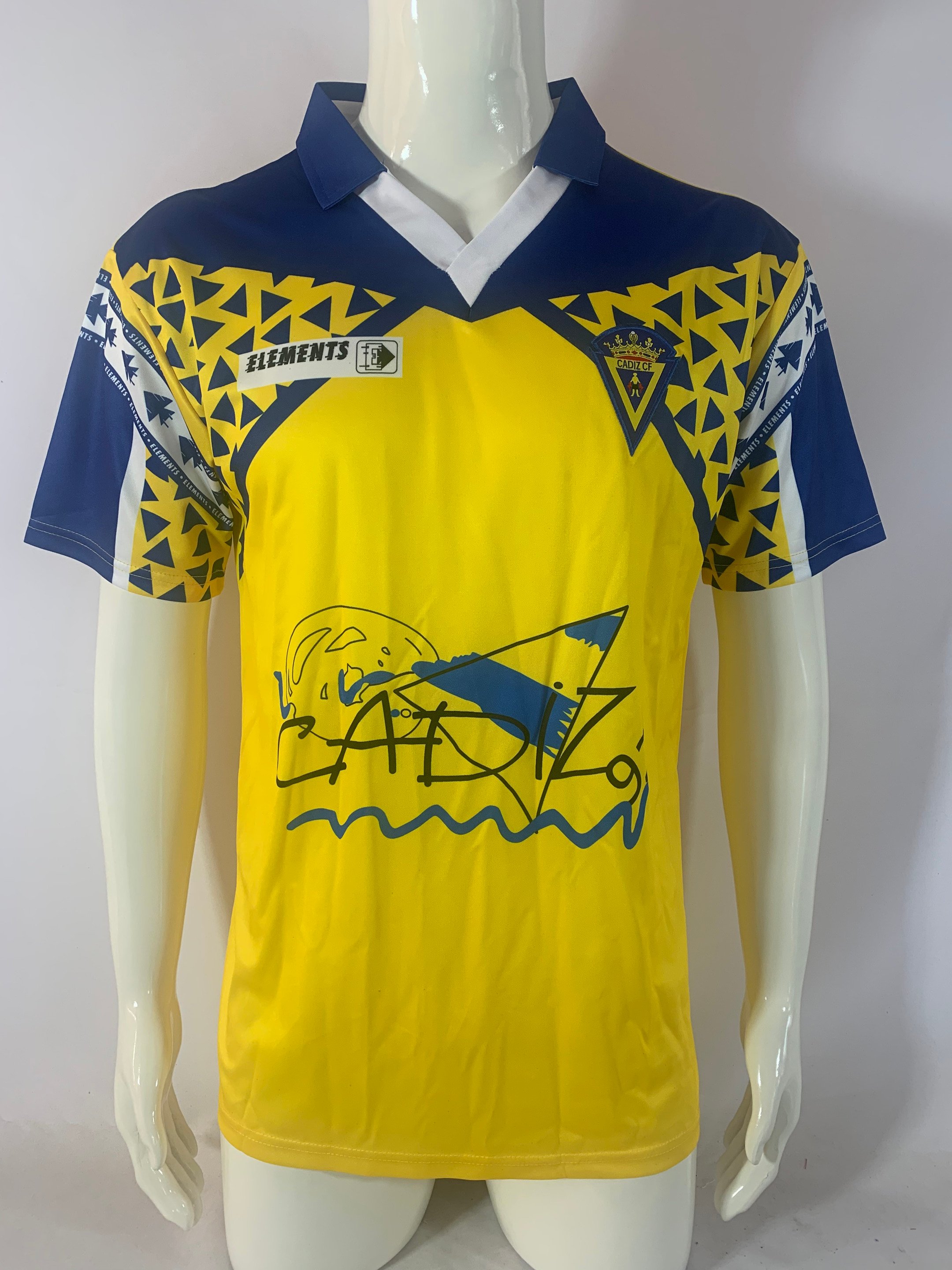Cádiz CF 1991/92 Home Retro Men Jersey – Yellow