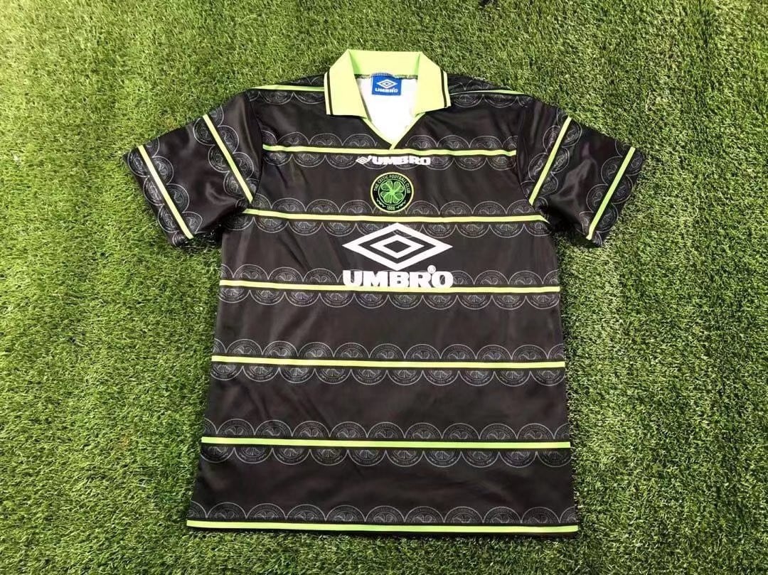 Celtic F.C. 1998/99 Away Retro Men Jersey – Black