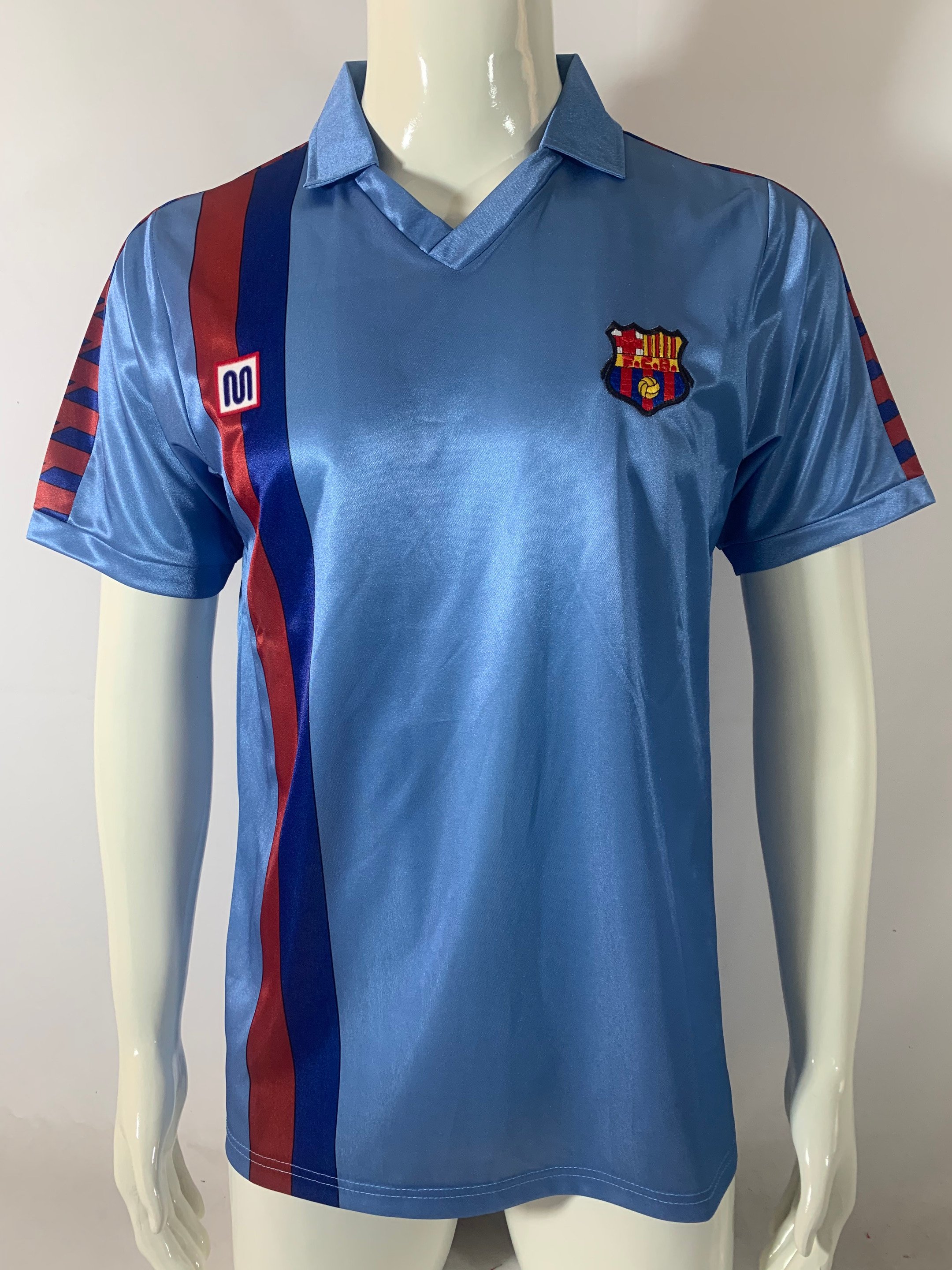 FC Barcelona 1985/89 Away Retro Men Jersey – Sky Blue