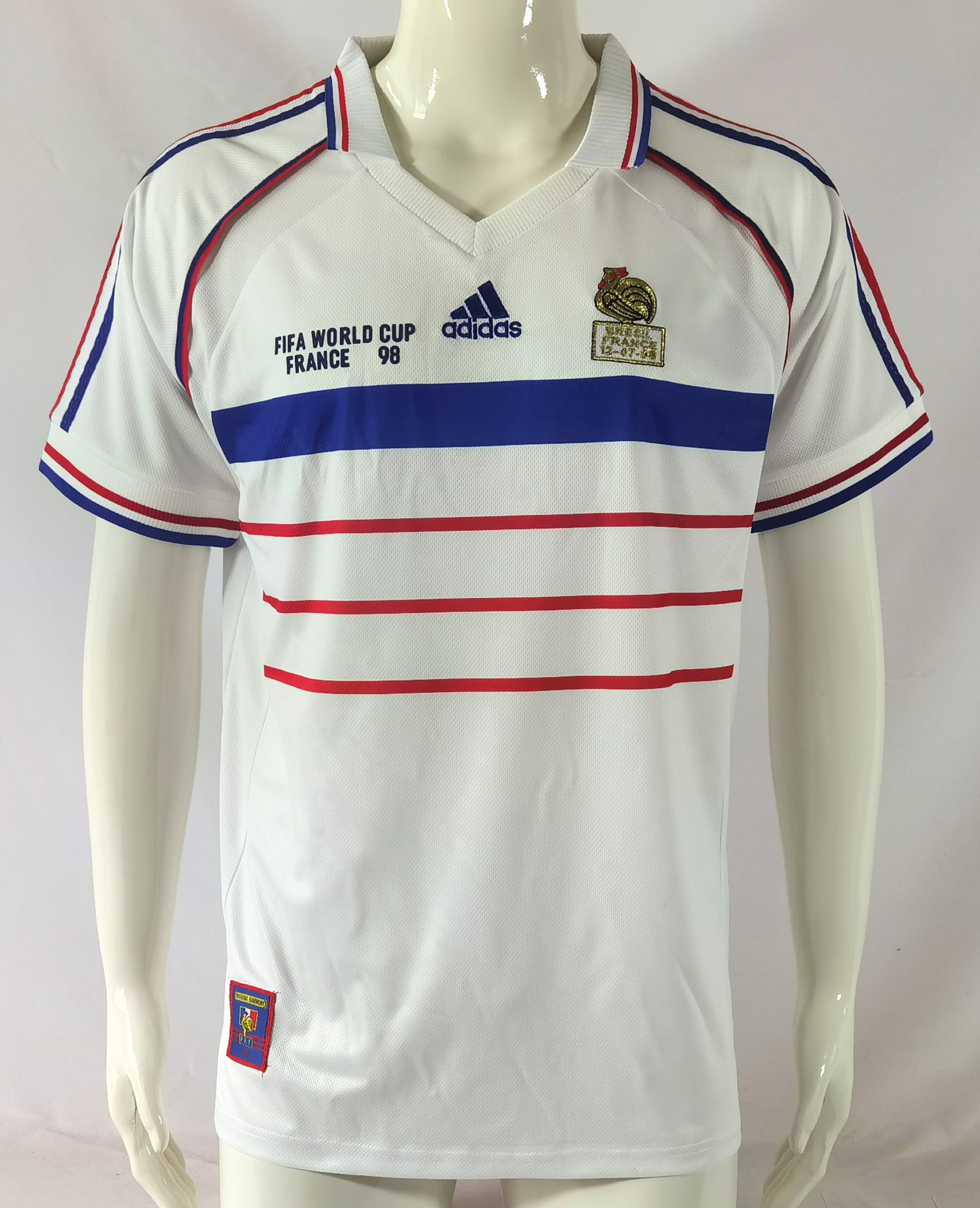 France 1998 Away Retro Men Jersey – White