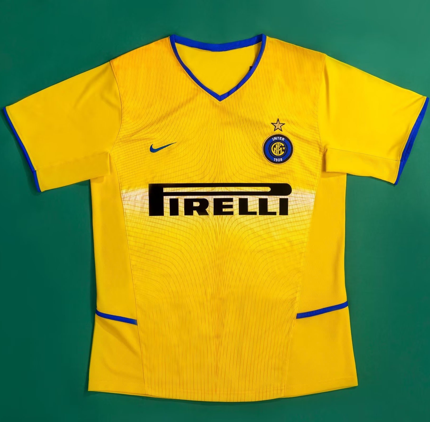 Inter Milan 2002/03 Third Retro Men Jersey – Yellow