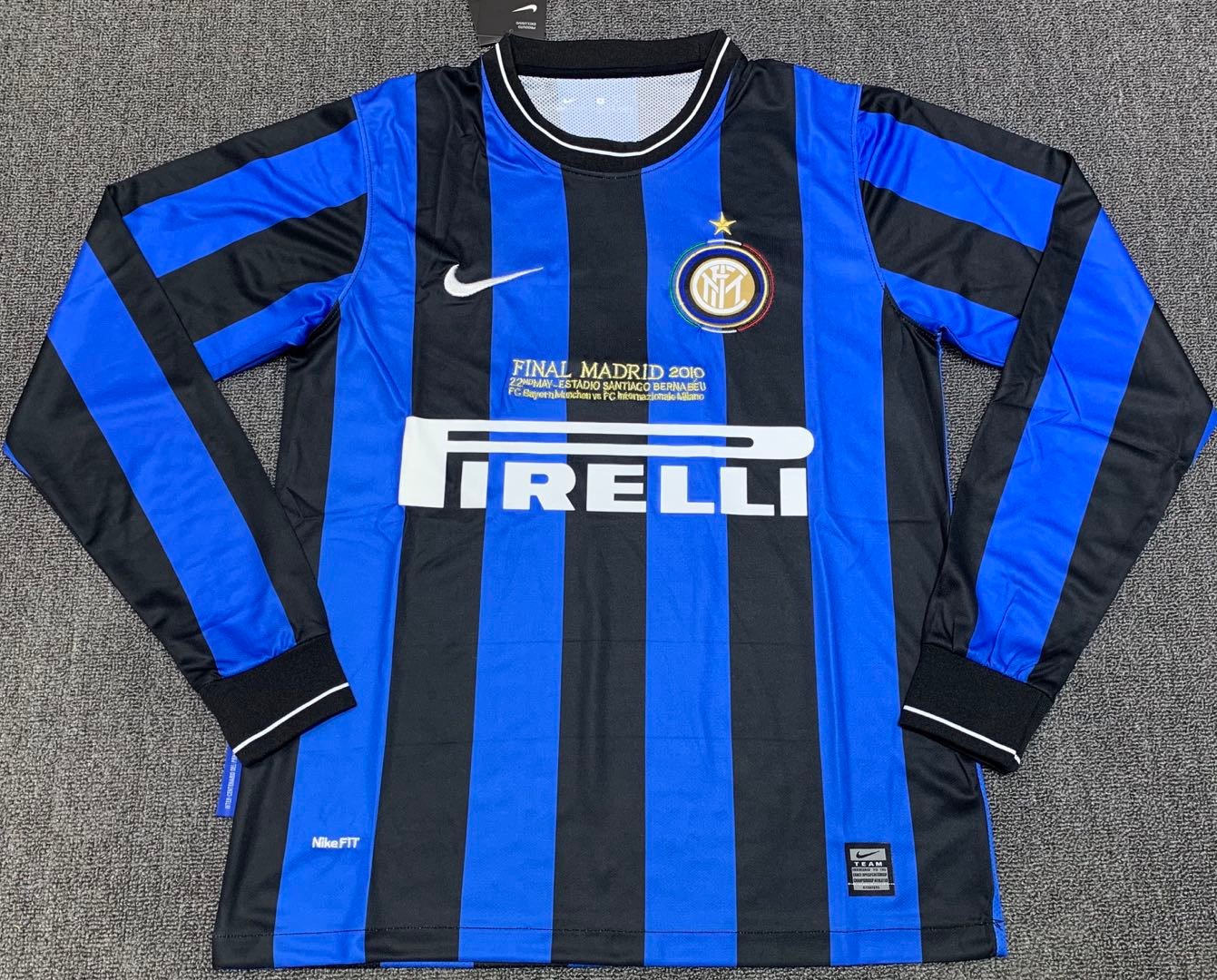 Inter Milan 2010 Home Retro Long Sleeve Men Jersey – Blue