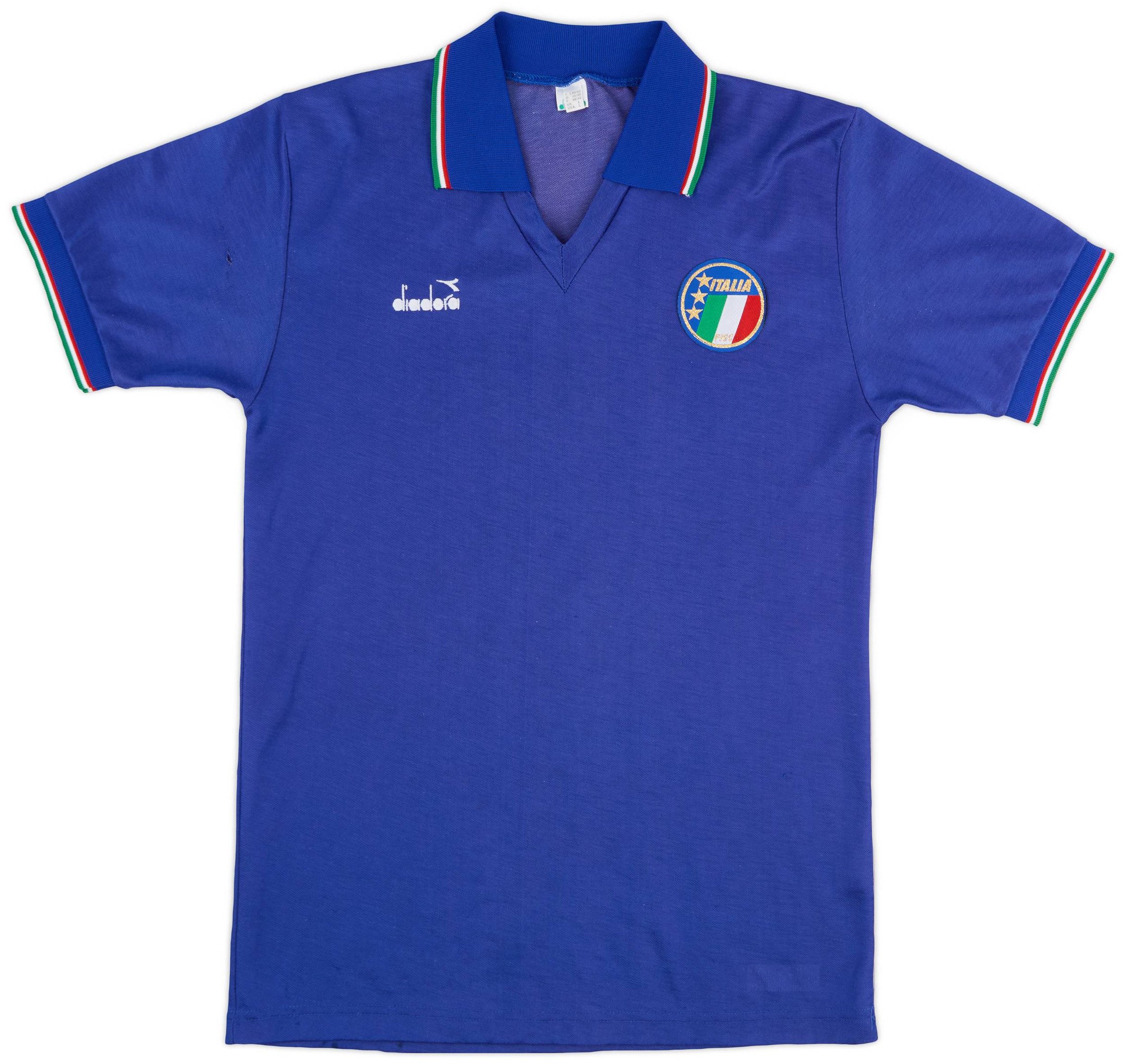 Italy 1986 Home Retro Men Jersey – Blue