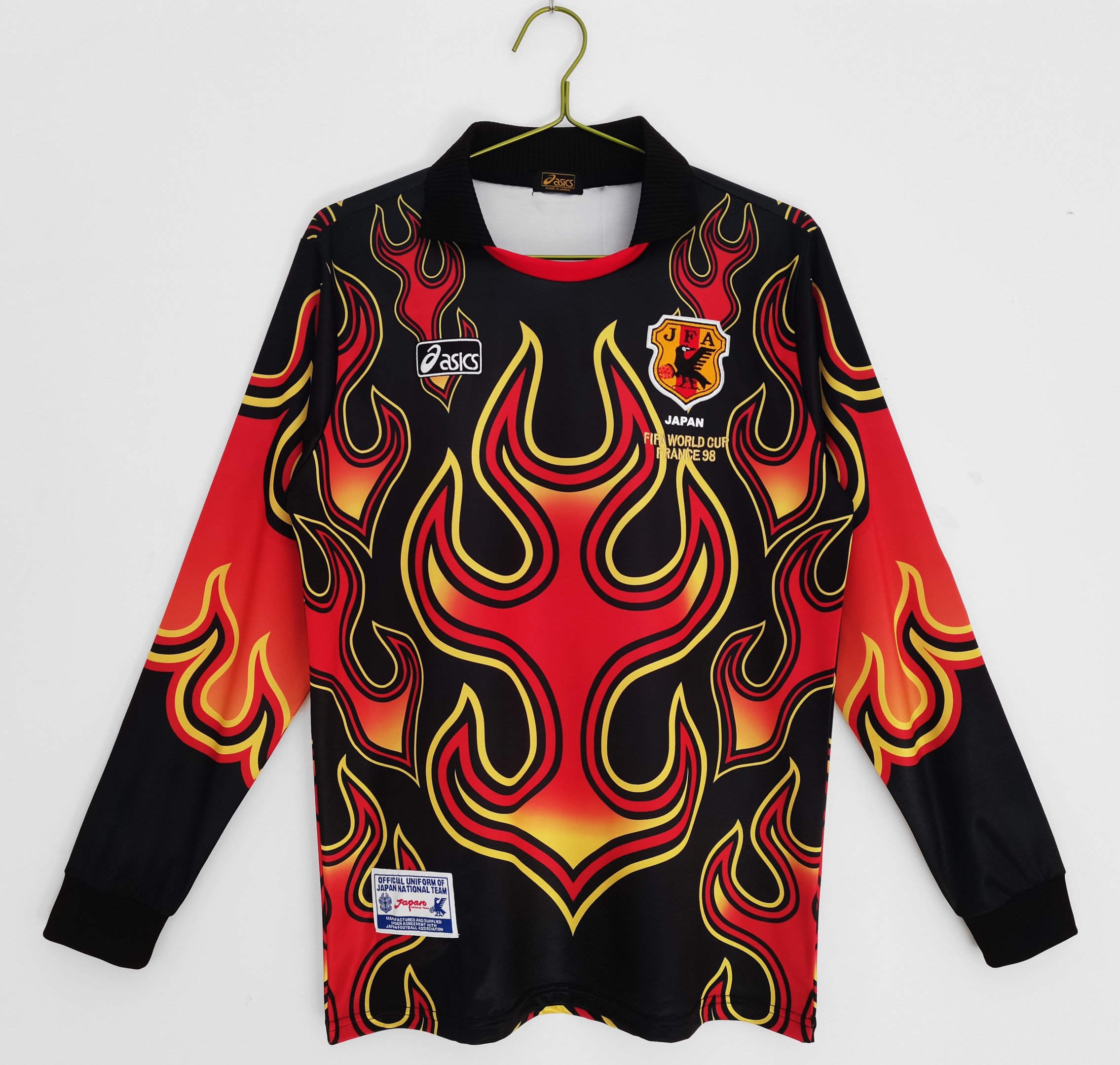 Japan 1998 Goalkeeper Retro Long Sleeve Men Jersey – Black