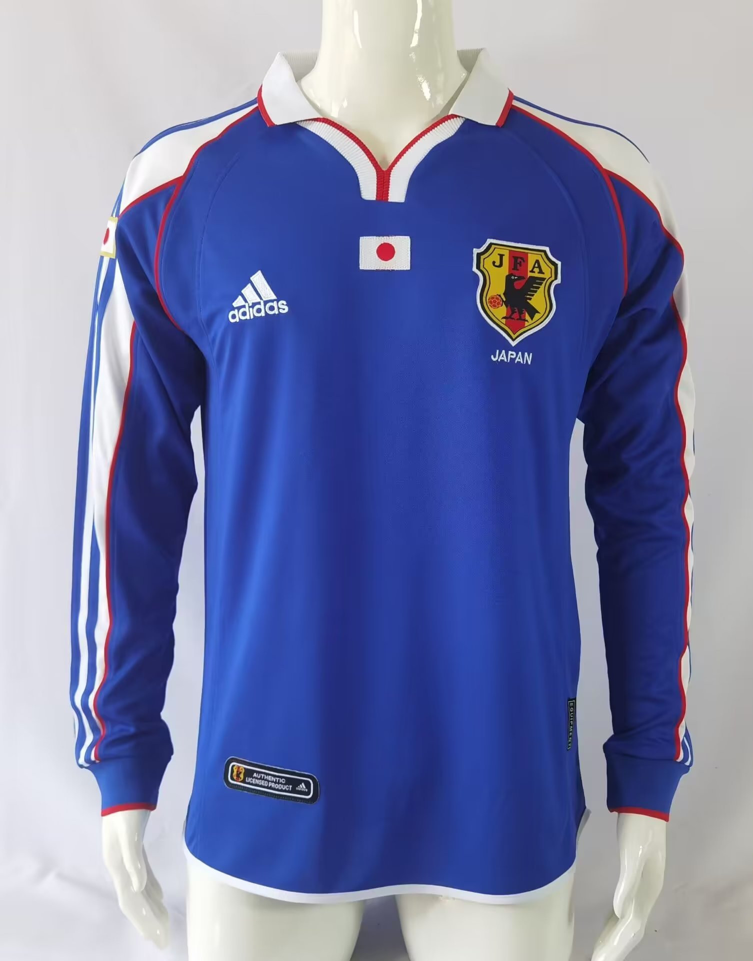 Japan 2000 Home Retro Long Sleeve Men Jersey – Blue