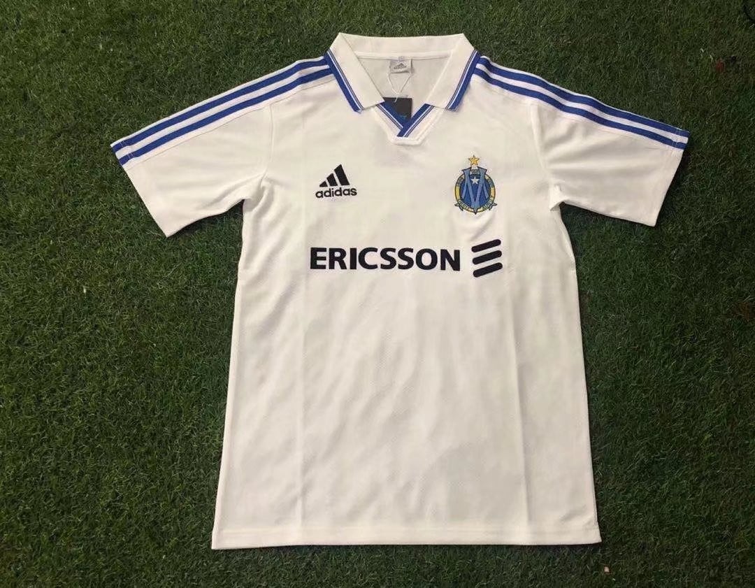 Olympique de Marseille 1999/2000 Home Retro Men Jersey – White
