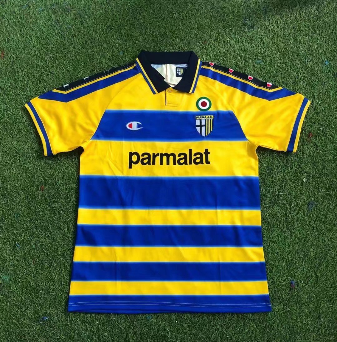 Parma Calcio 1913 1999/2000 Home Retro Men Jersey – Yellow