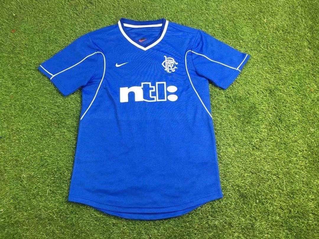 Rangers F.C. 1999/2001 Home Retro Men Jersey – Blue