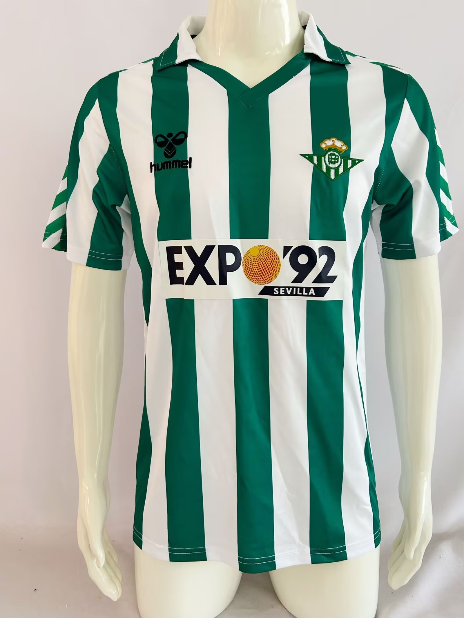 Real Betis Balompié 1988/89 Home Retro Men Jersey – White/Green