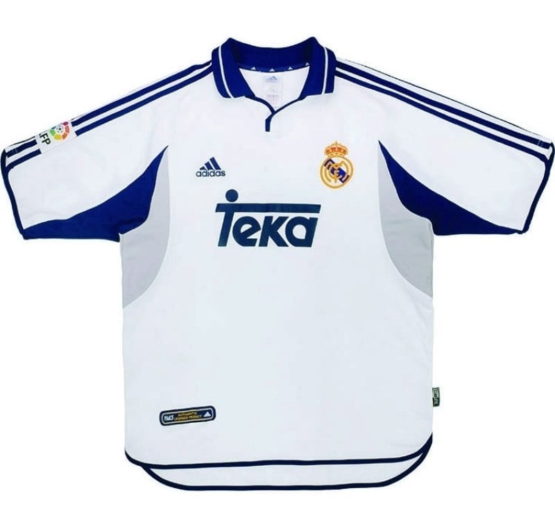 Real Madrid 2000/01 Home Retro Men Jersey – White