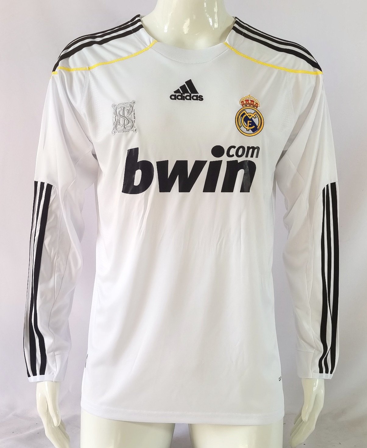 Real Madrid 2009/10 Home Retro Long Sleeve Men Jersey – White
