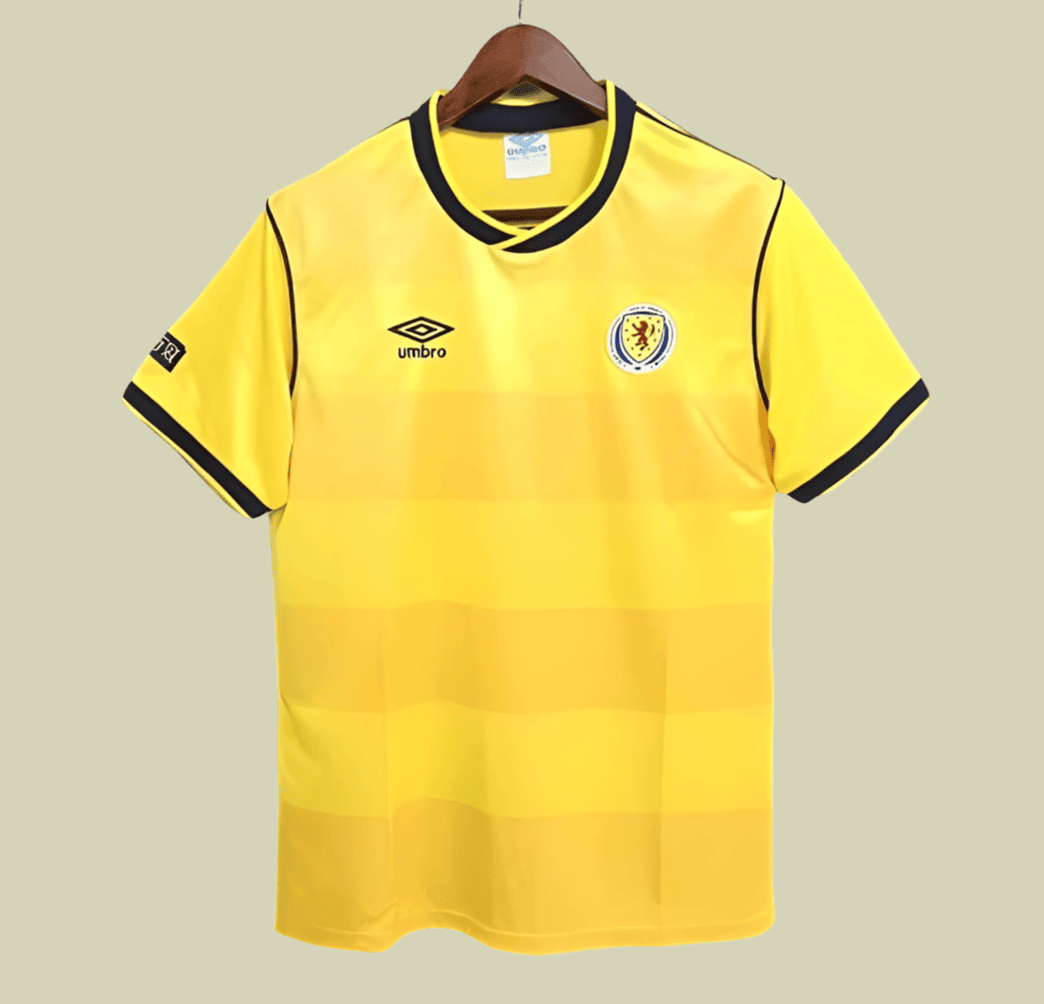 Scotland 1986 Away Retro Men Jersey – Yellow