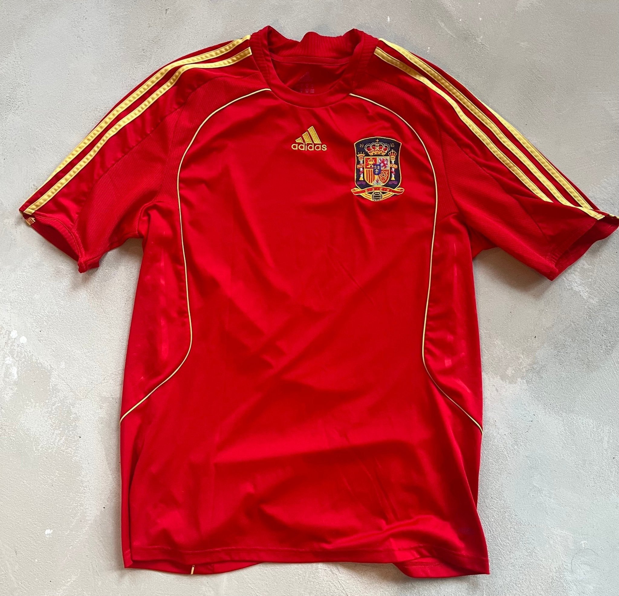 Spain 2008 Home Retro Men Jersey – Red
