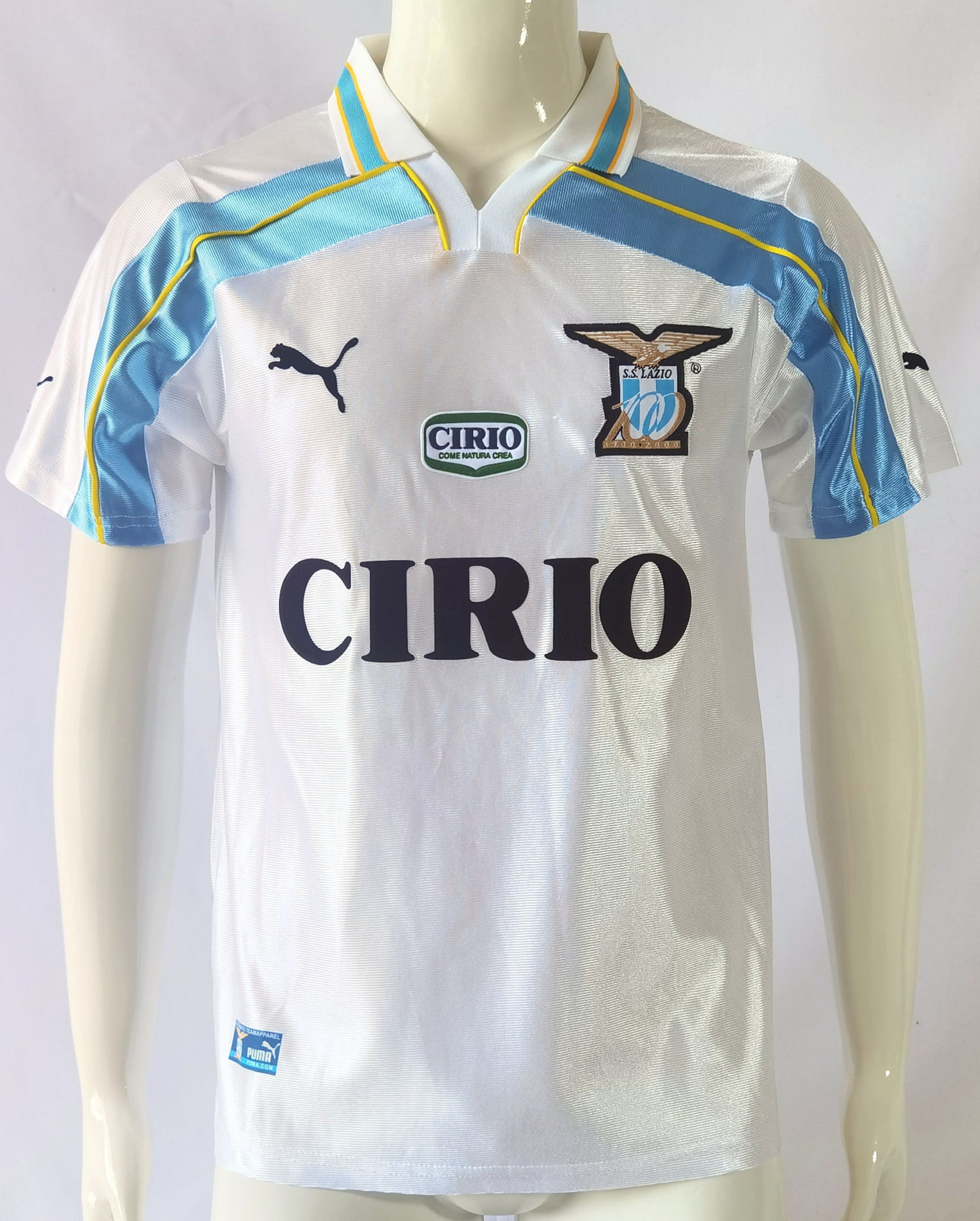 S.S. Lazio 1999/2000 100th Anniversary Retro Men Jersey – White