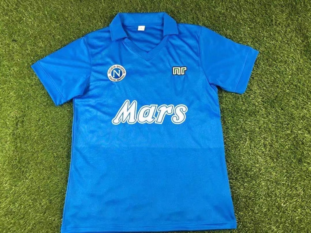 SSC Napoli 1988/89 Home Retro Men Jersey – Blue