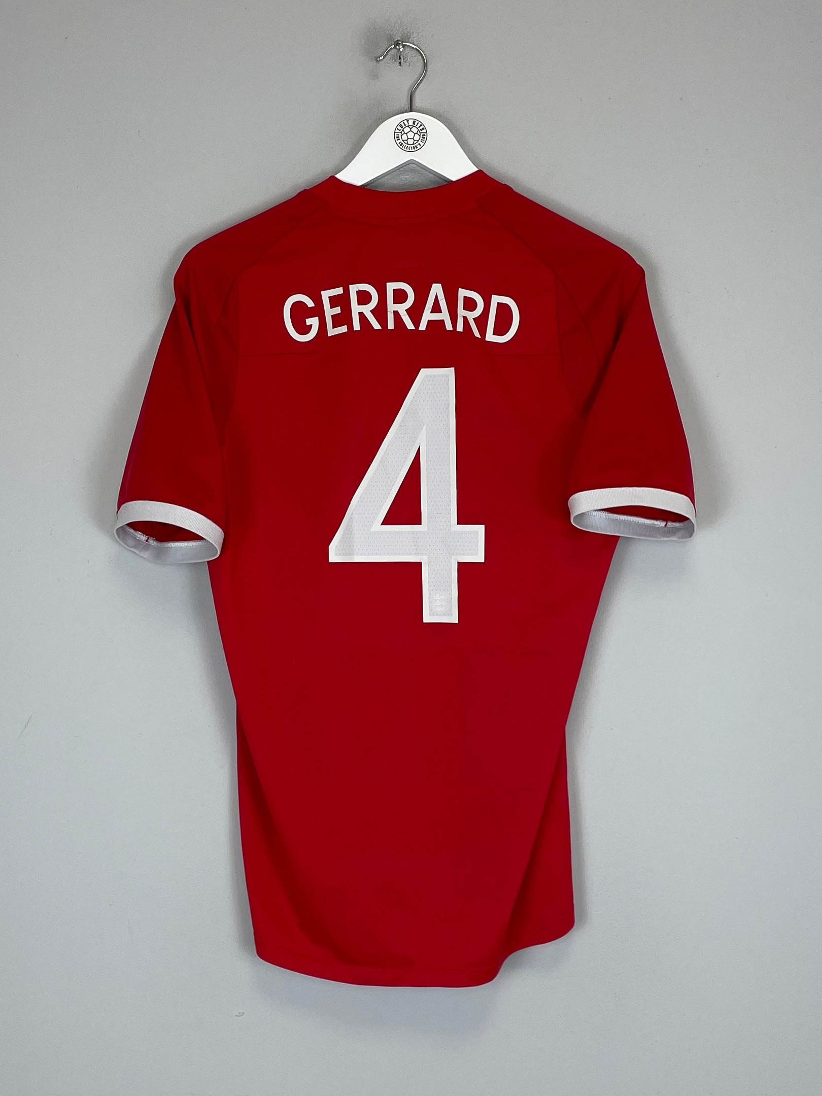 Steven Gerrard 4 England National Team 2010/11 Away Men Retro Jersey – Red