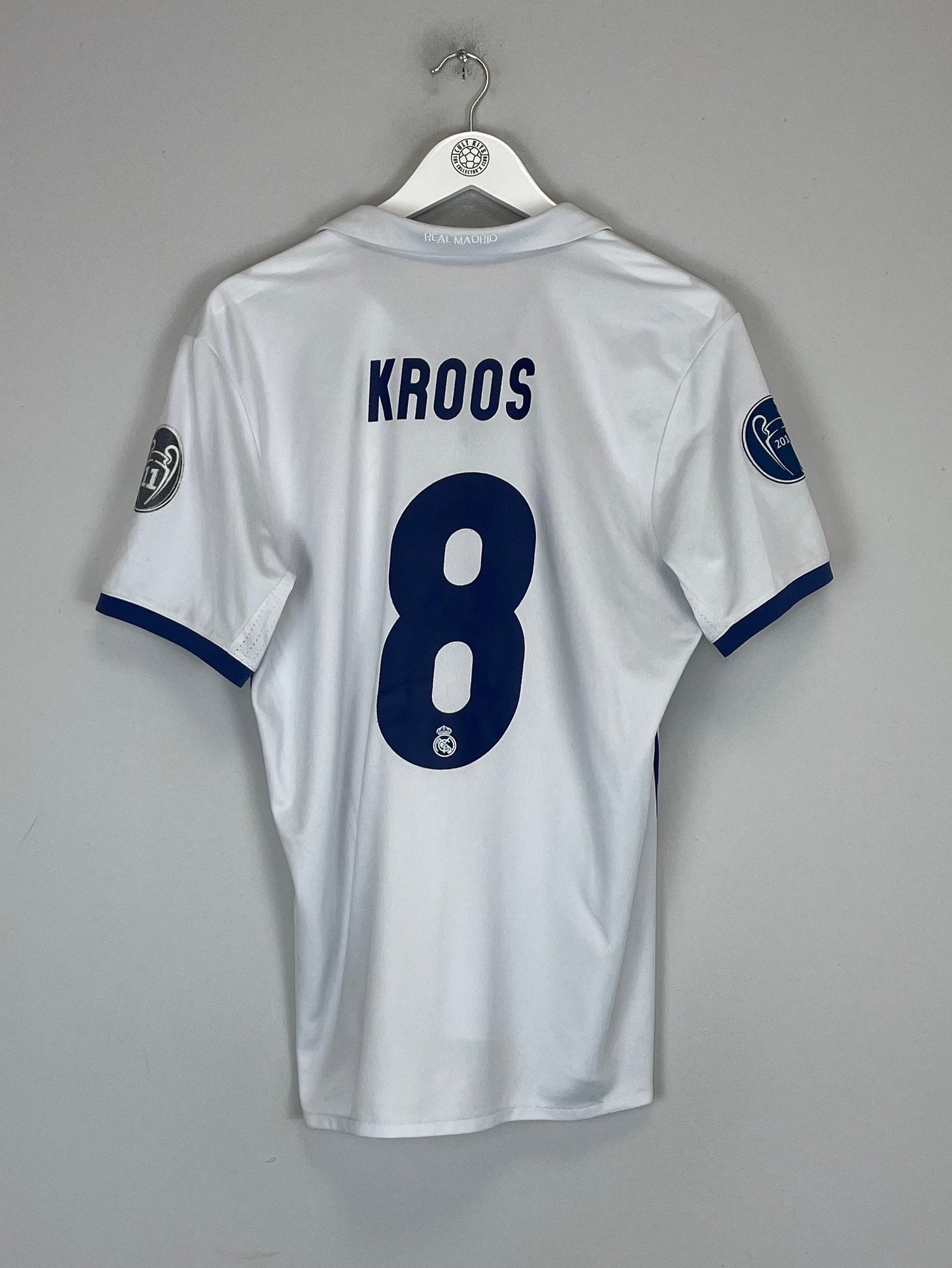 Toni Kroos 8 Real Madrid 2016/17 Home Men Retro Jersey – White